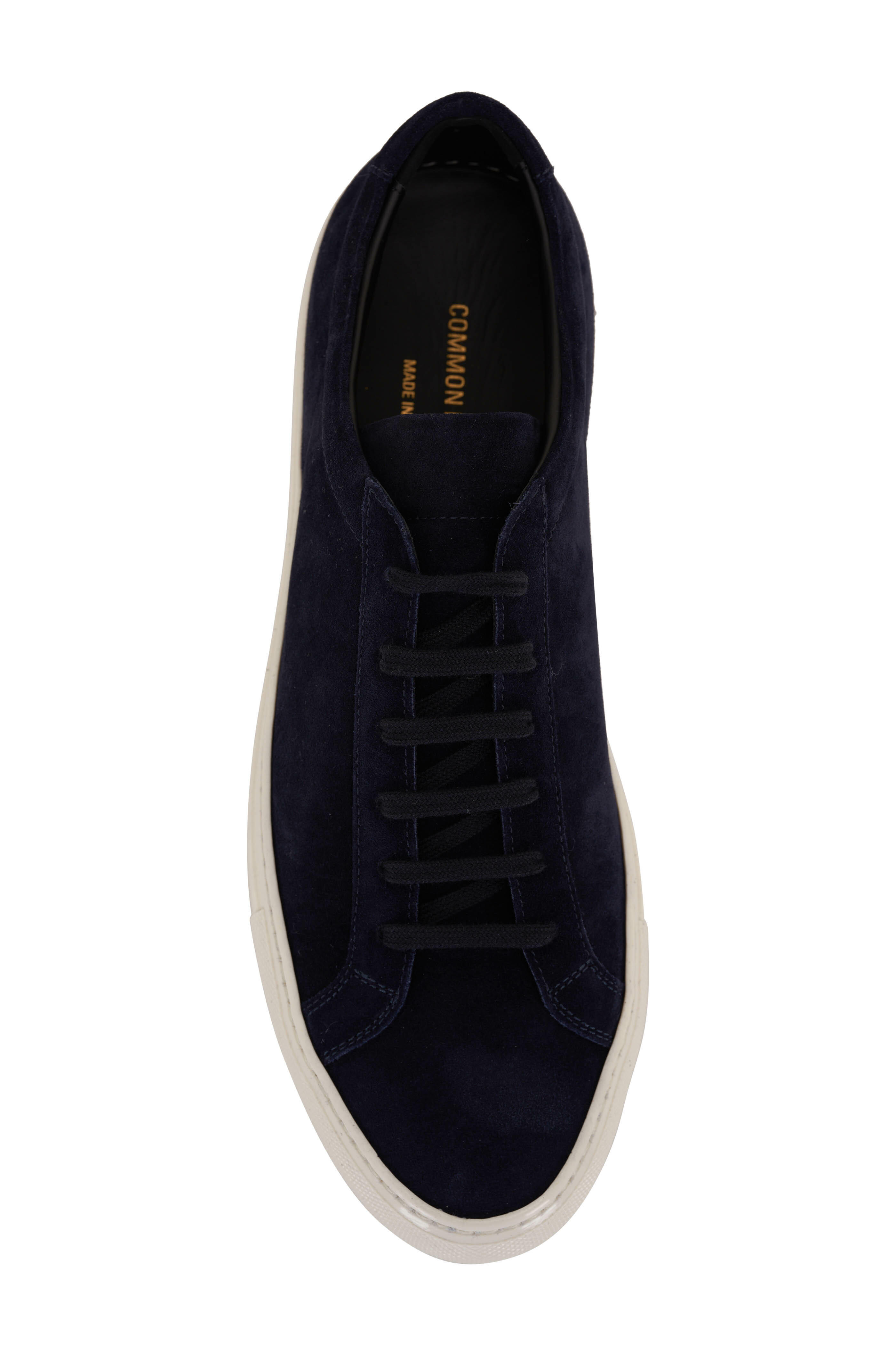 Common Projects - Achilles Navy Waxed Suede Low Top Sneaker