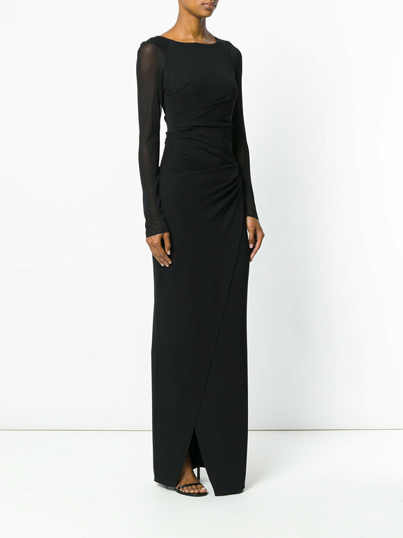 talbot runhof black dress Talbot Runhof Modesta1 Midi Dress | Black