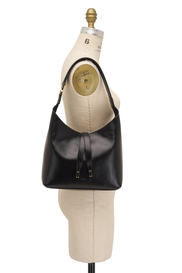 Chloé - Small Marcie Black Leather Hobo Bag 