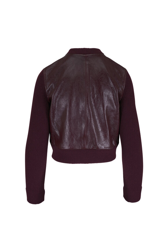 Dorothee Schumacher It's A Match Burgundy Mixed Media Jacket - view 4