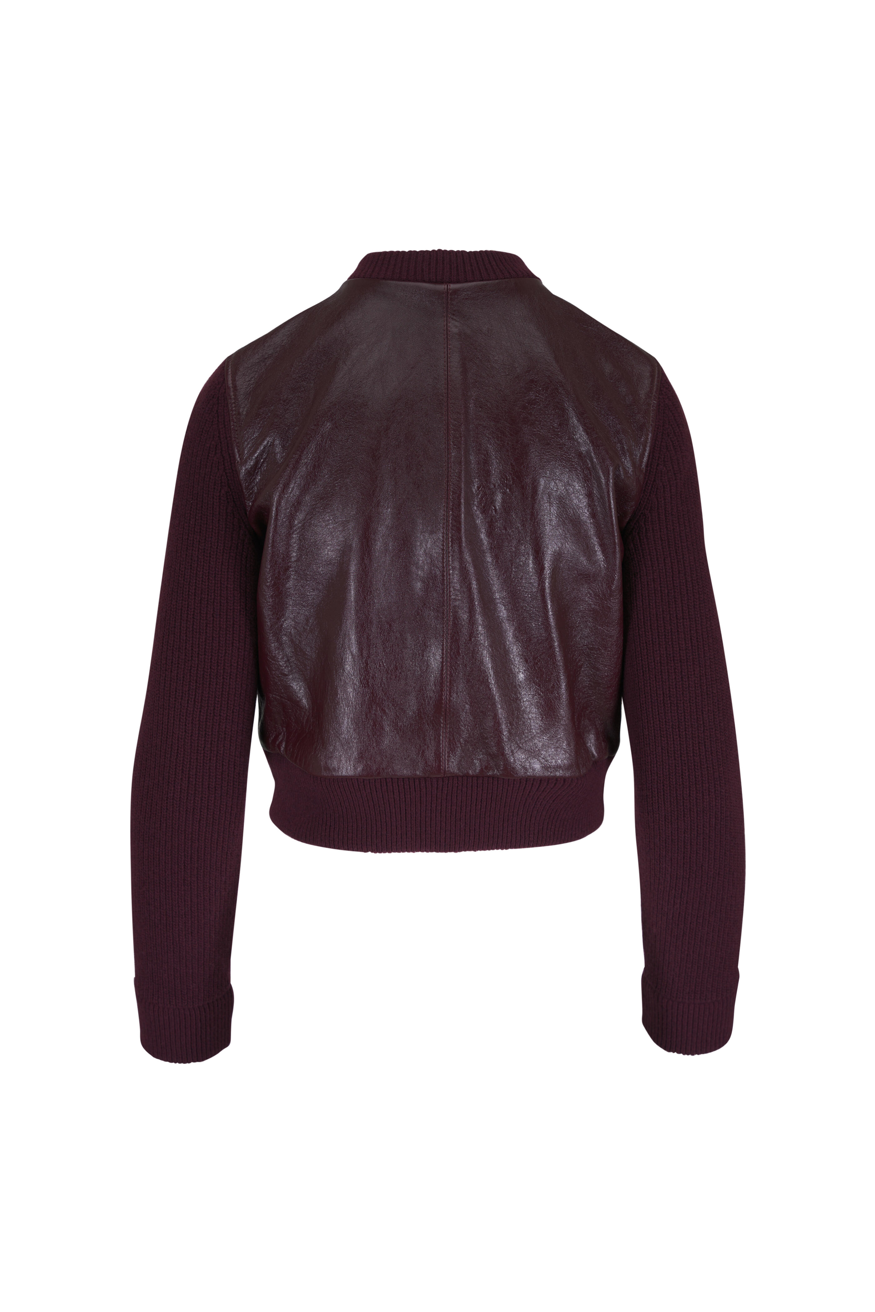 Dorothee Schumacher - It's A Match Burgundy Mixed Media Jacket - view 4