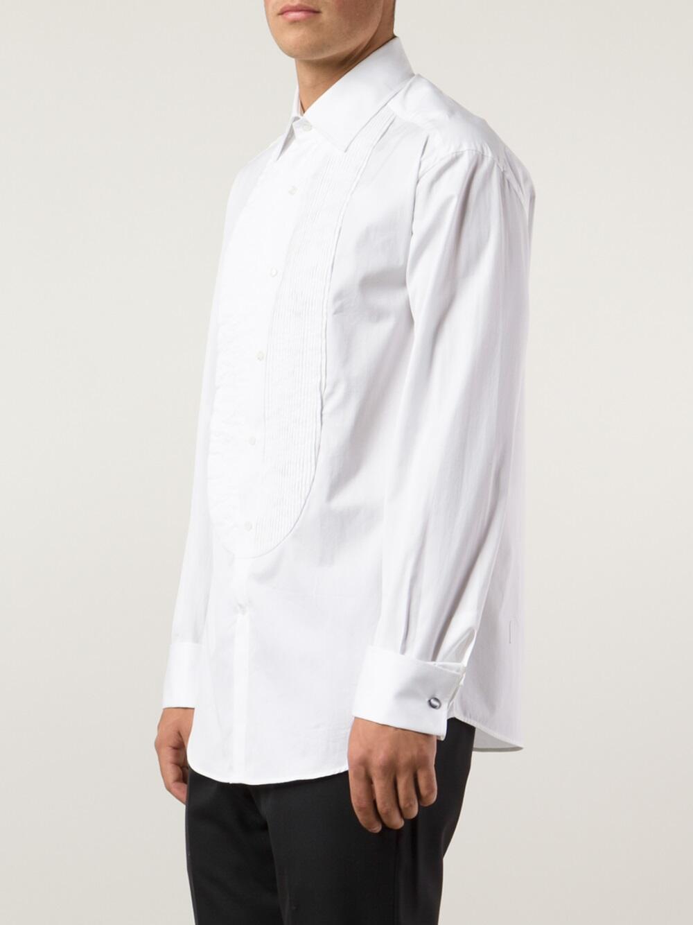 Brunello Cucinelli - White French Cuff Tuxedo Shirt