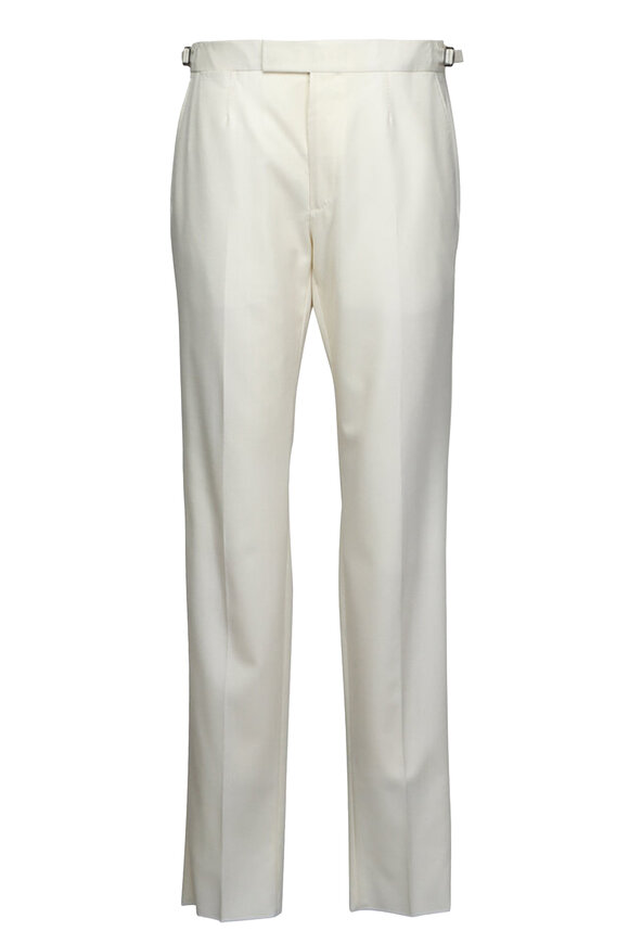 美品【 Loro Piana 】コットンチノパン [48] Loro Piana - Beige Cotton & Linen Flat Front Pant