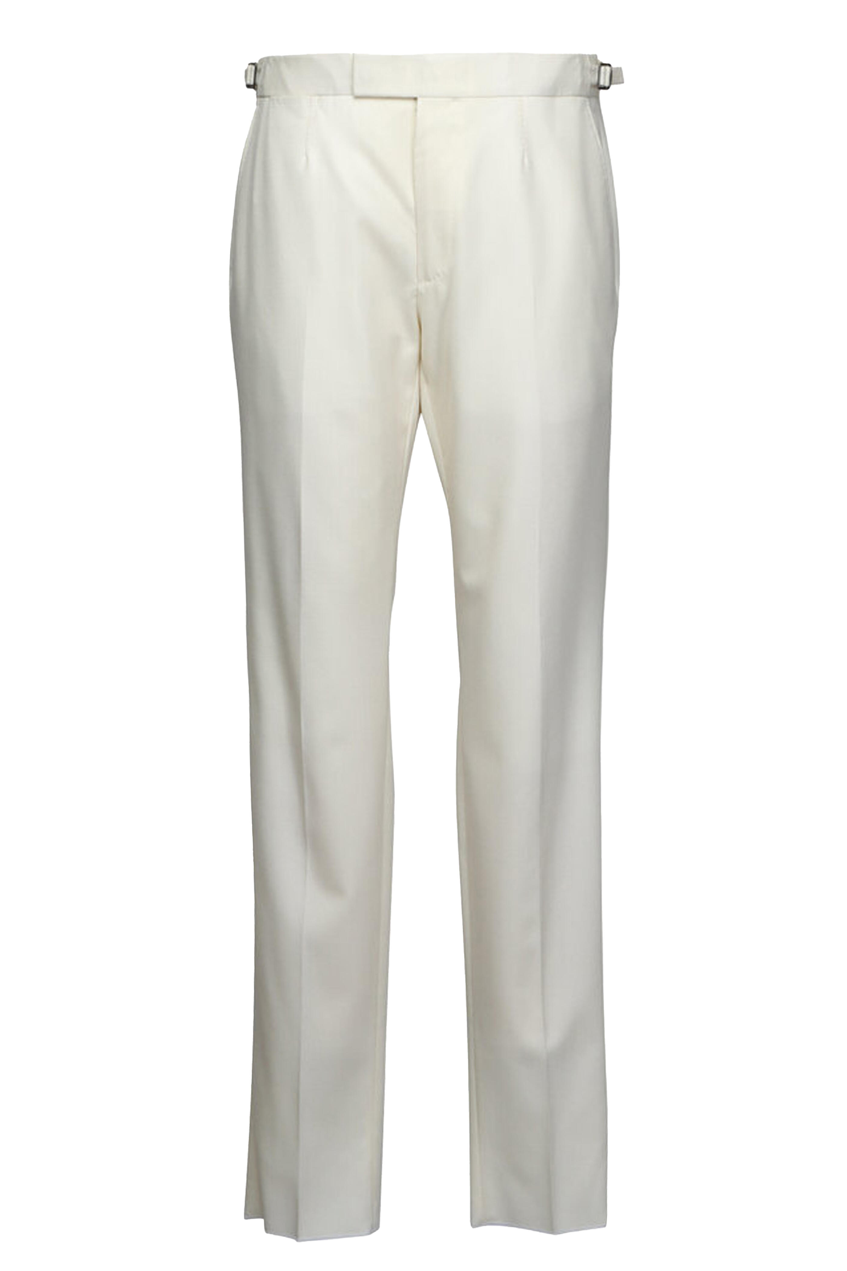 Zegna - Cream Wool Dress Pant
