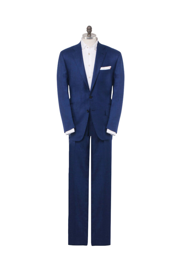 Zegna - 14 Milmil 14 Navy Striped Wool Suit | Mitchell Stores