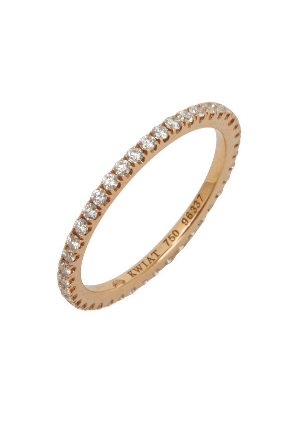 Kwiat - Pink Gold White Diamond Stack Wedding Ring