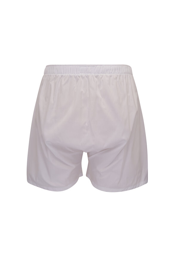 Tiger Mountain - White Cotton Boxer Shorts