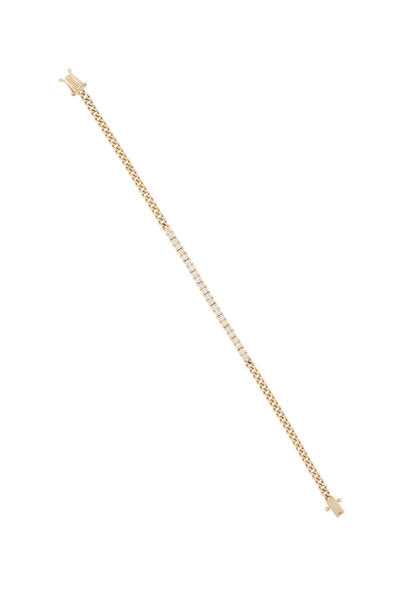 Kai Linz 14k Yellow Gold Full Cut Diamond Bar Bracelet - view 1