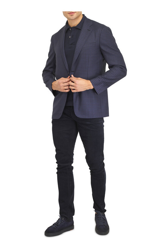 Tom Ford Indigo Pique Short Sleeve Polo - view 2
