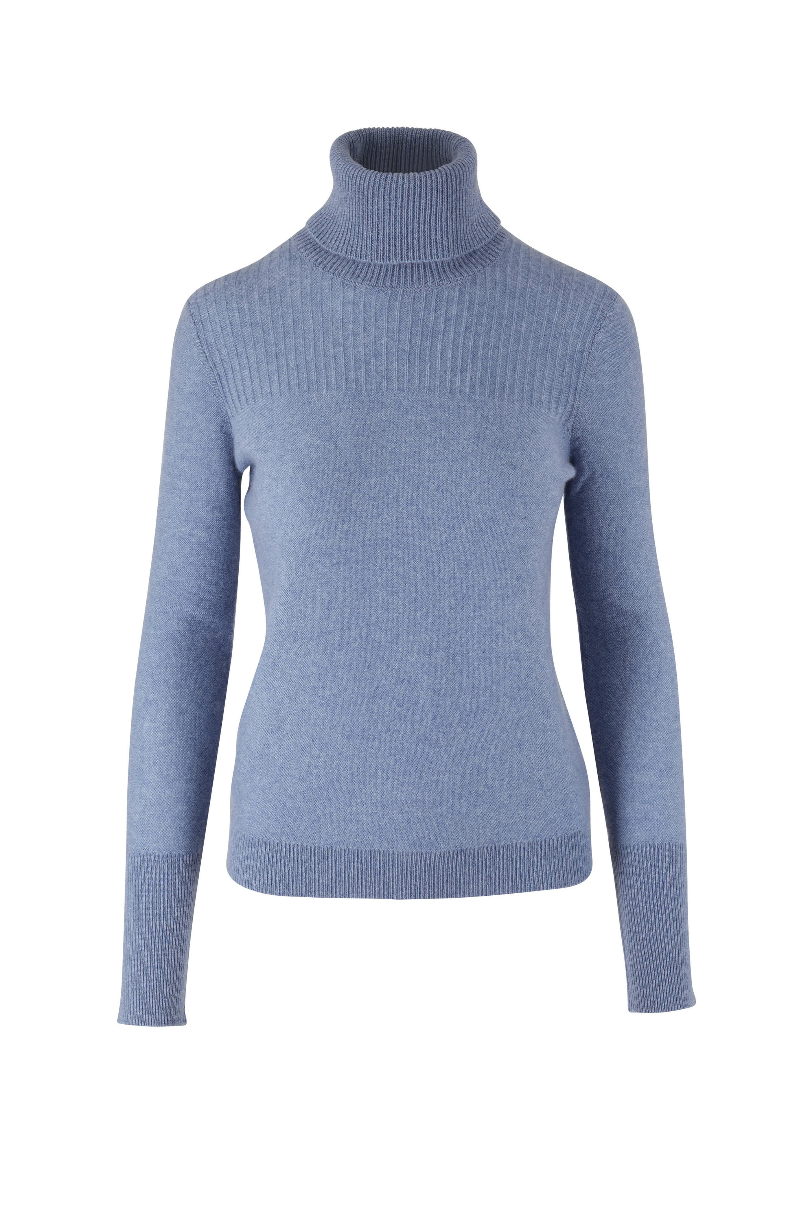 Veronica Beard - Kressy Light Blue Cashmere Turtleneck Sweater