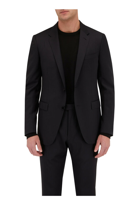 Zegna - Solid Dark Gray Wool Suit