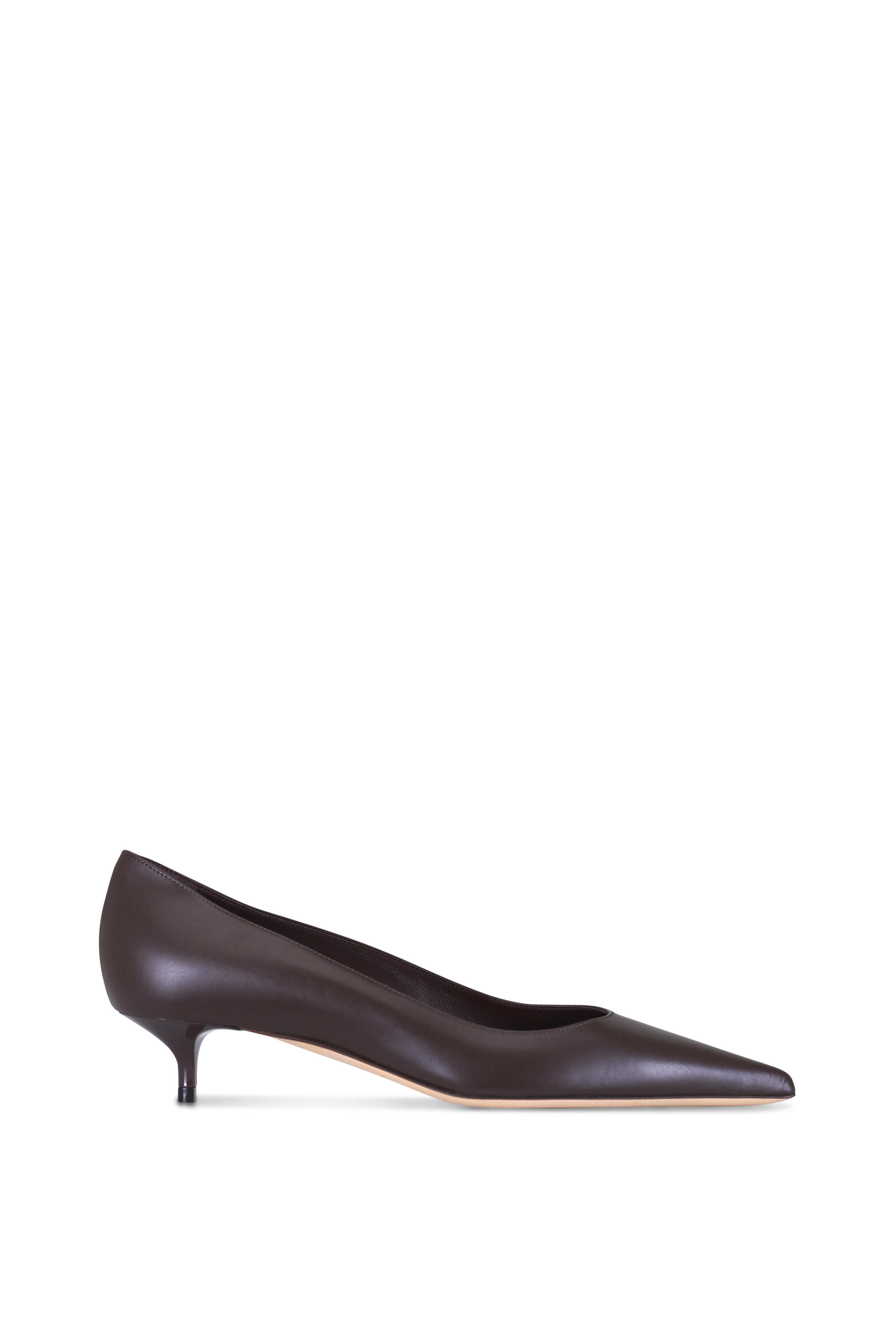 Jimmy Choo - Amelia Chocolate Leather Pump, 35mm - view 3
