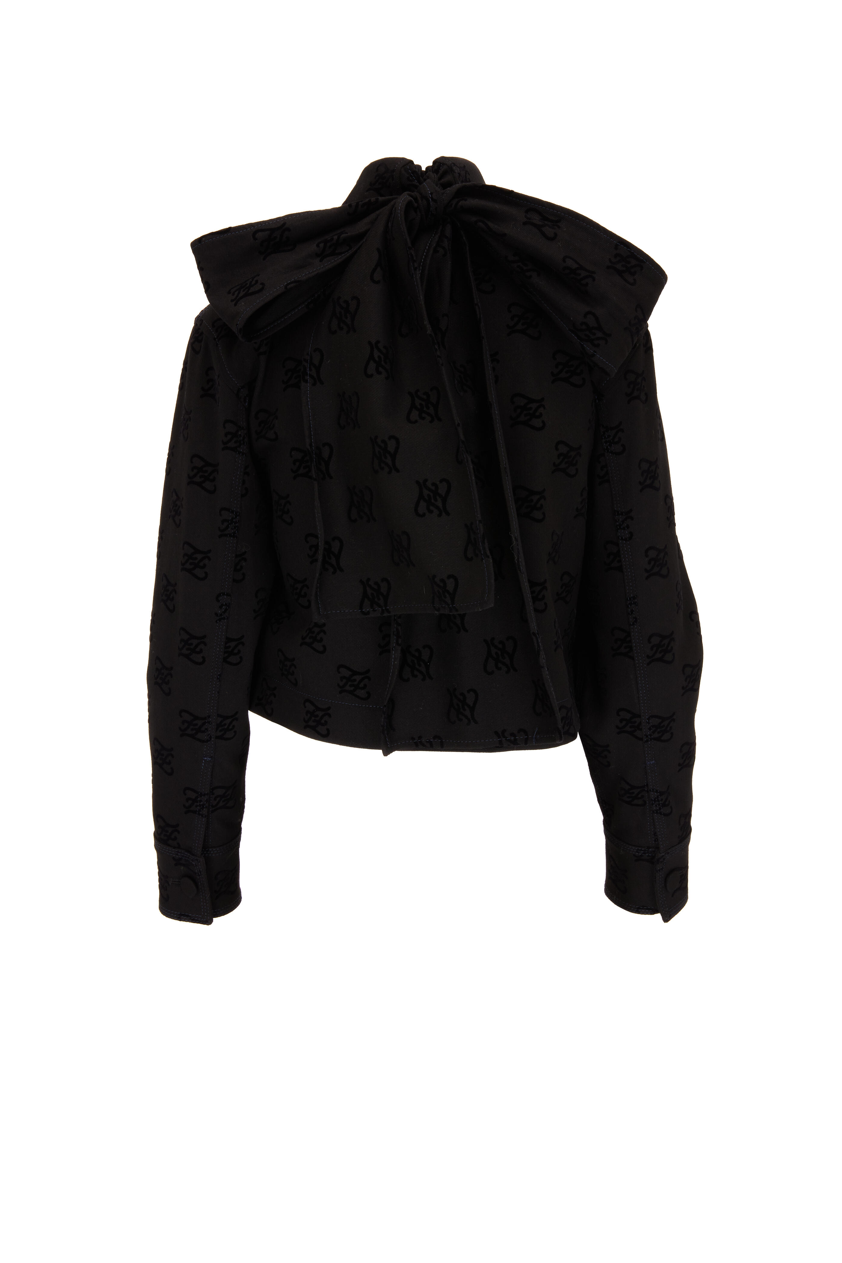 Fendi - Black Tonal Karligraphy Denim Jacket | Mitchell Stores