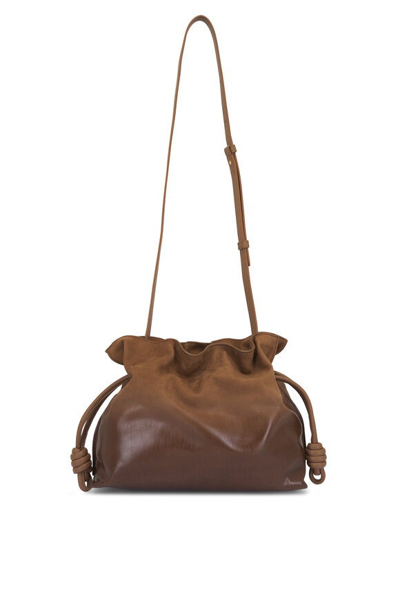 Loewe Medium Flamenco Mocha Leather Clutch - view 4