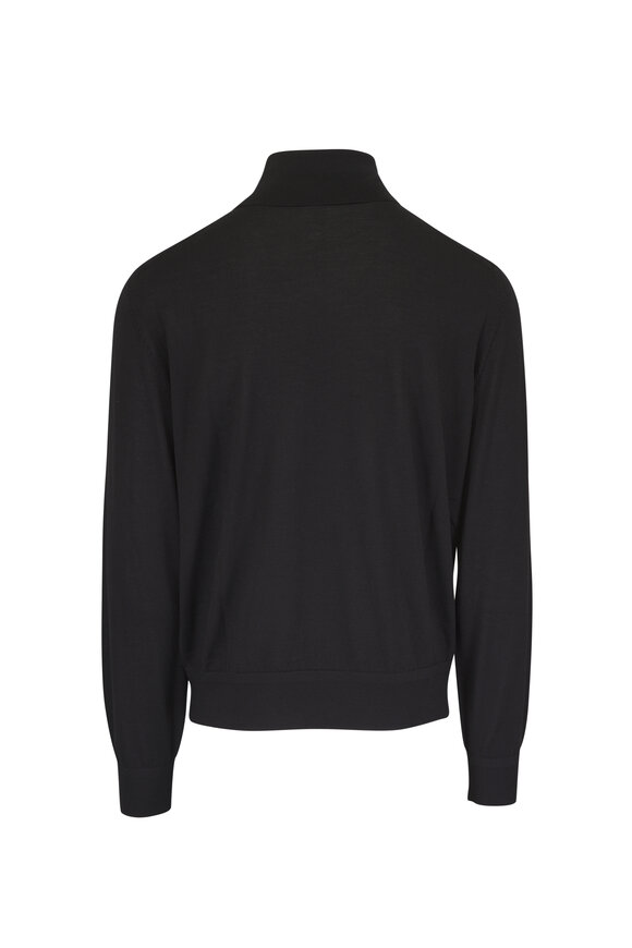 Tom Ford Black Cashmere & Silk Turtleneck Sweater - view 3