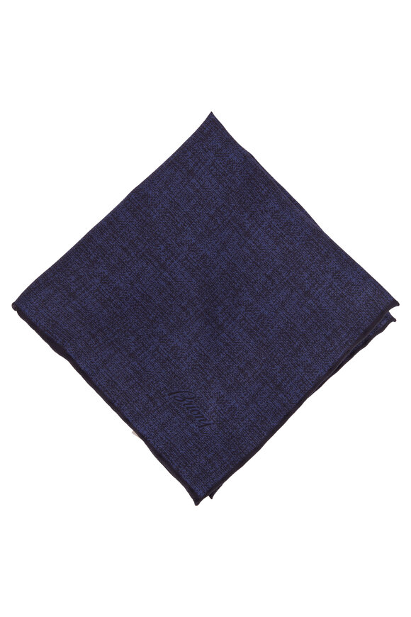 Brioni - Solid Navy Pocketsquare