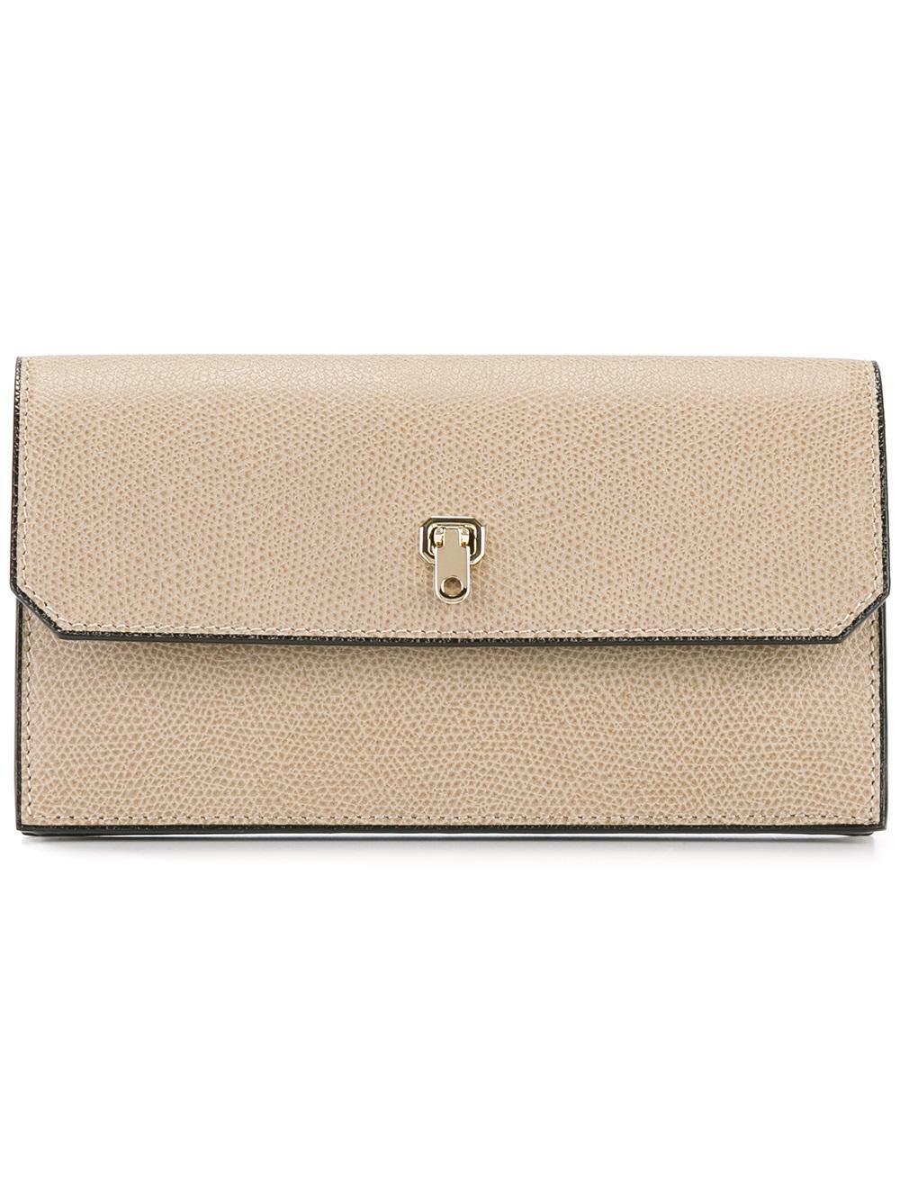 Prada Women's Cipria Saffiano Leather Snap Wallet | by Mitchell Stores