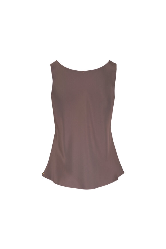 Peter Cohen Beat Brown 4-Ply Silk Tank - view 2