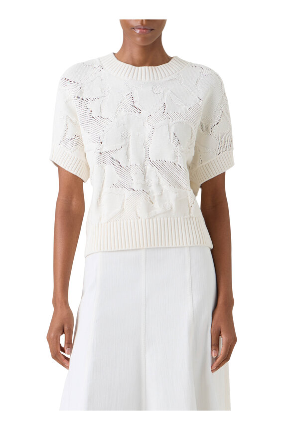 Akris Punto Cream Chunky Knit Sweater - view 2