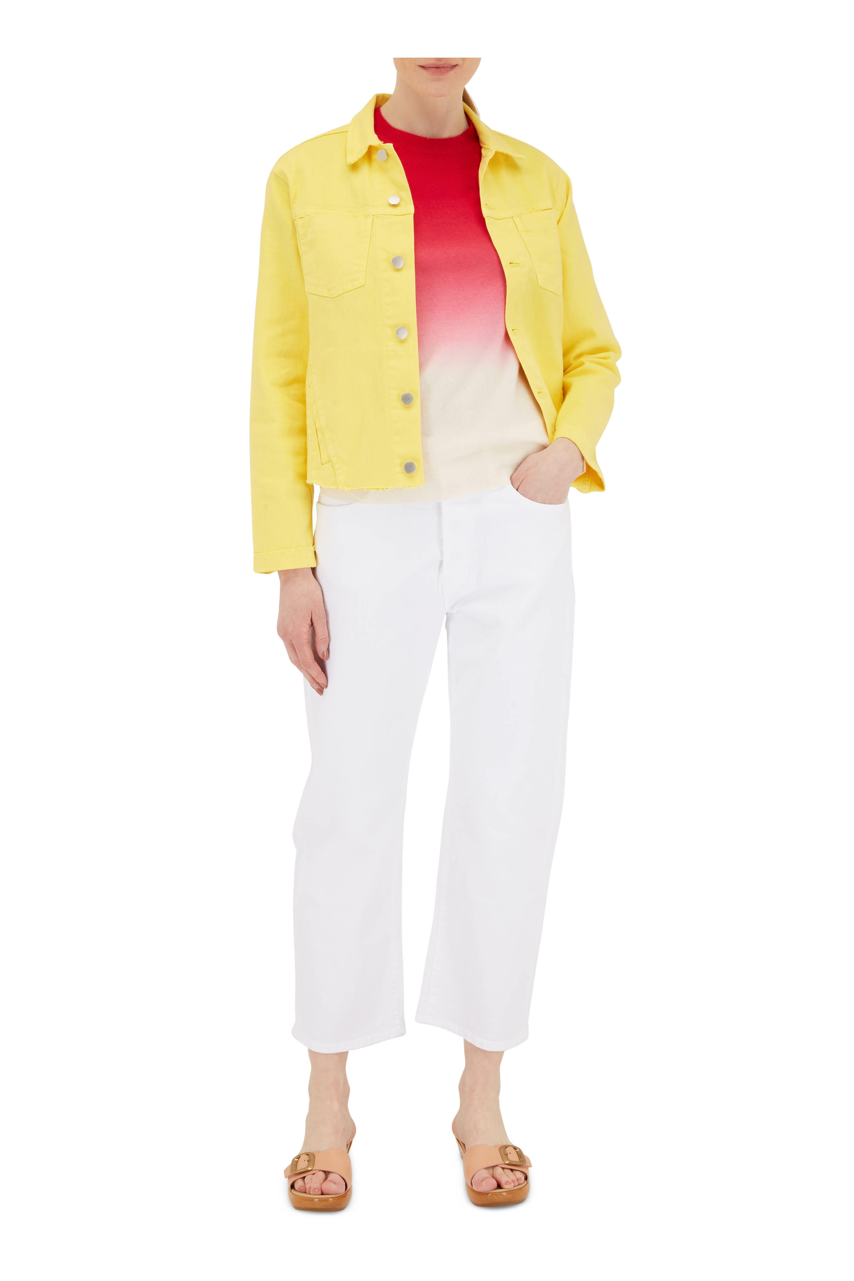 Chinti & Parker - Pink Dip Dye Cashmere Sweater