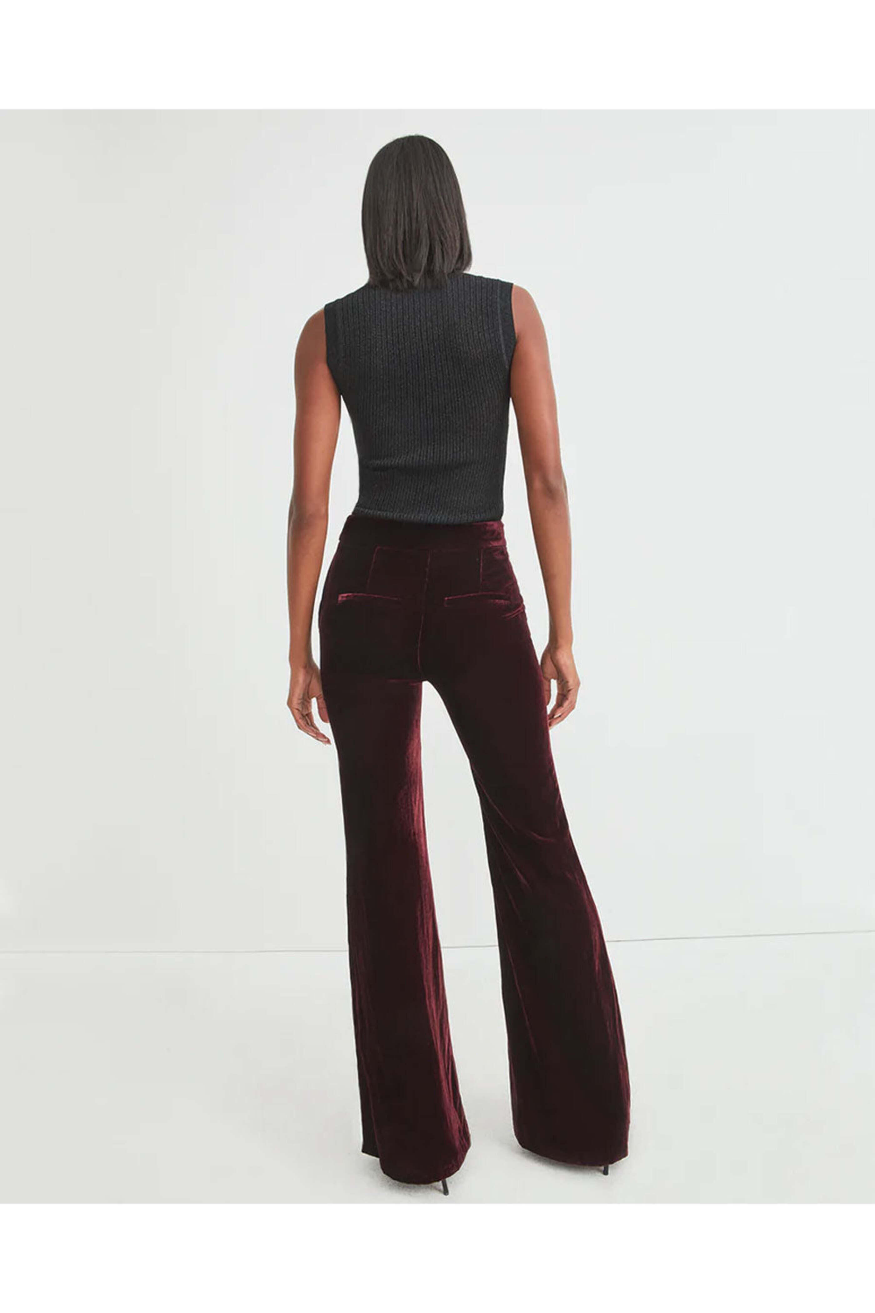 Veronica Beard - Merlot Lebone Velvet Pant