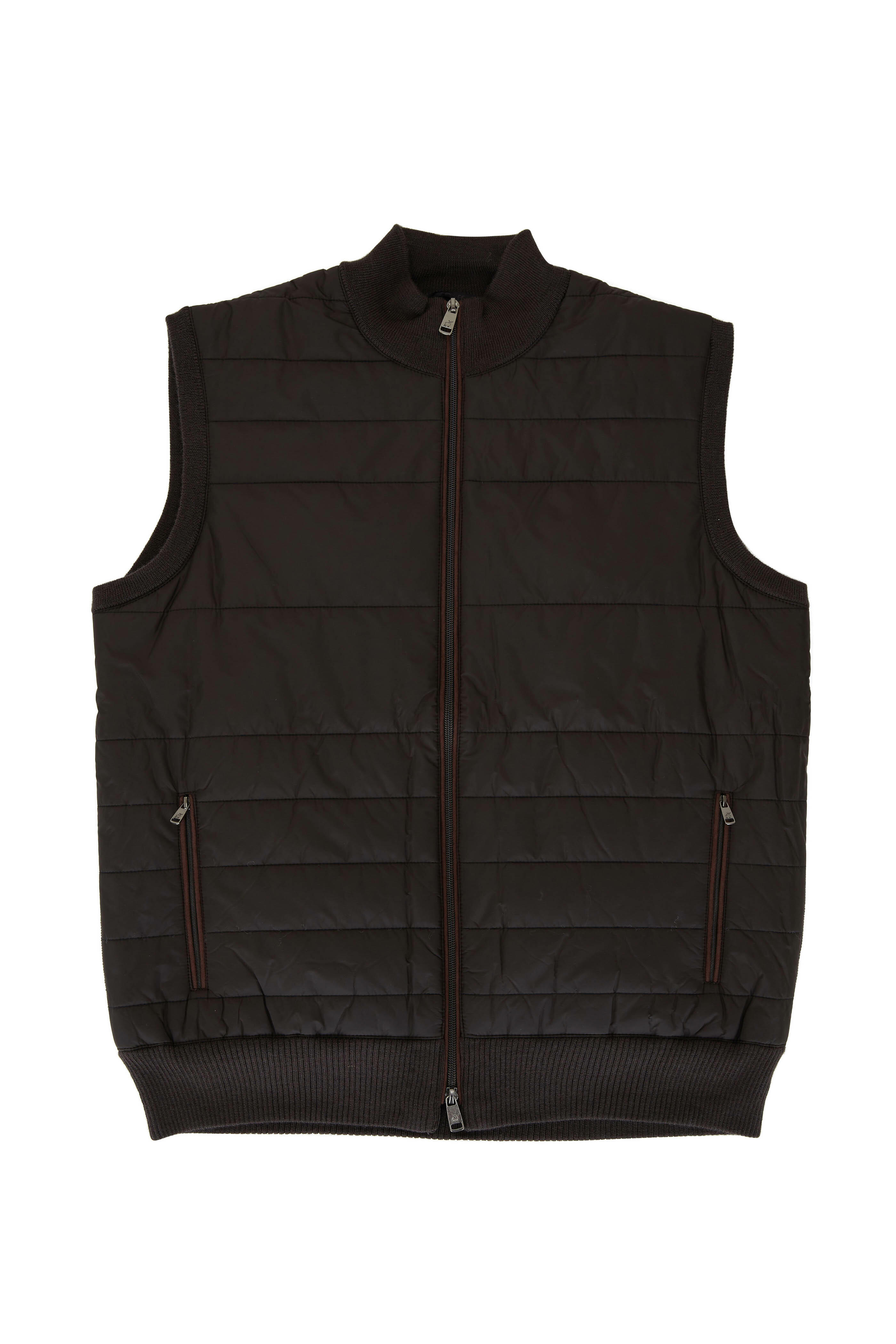 Raffi - Espresso Quilted Sweater Vest