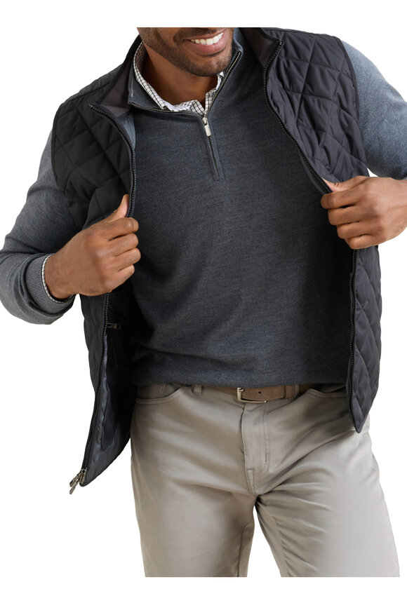 Peter Millar Essex Black Quilted Vest - view 2