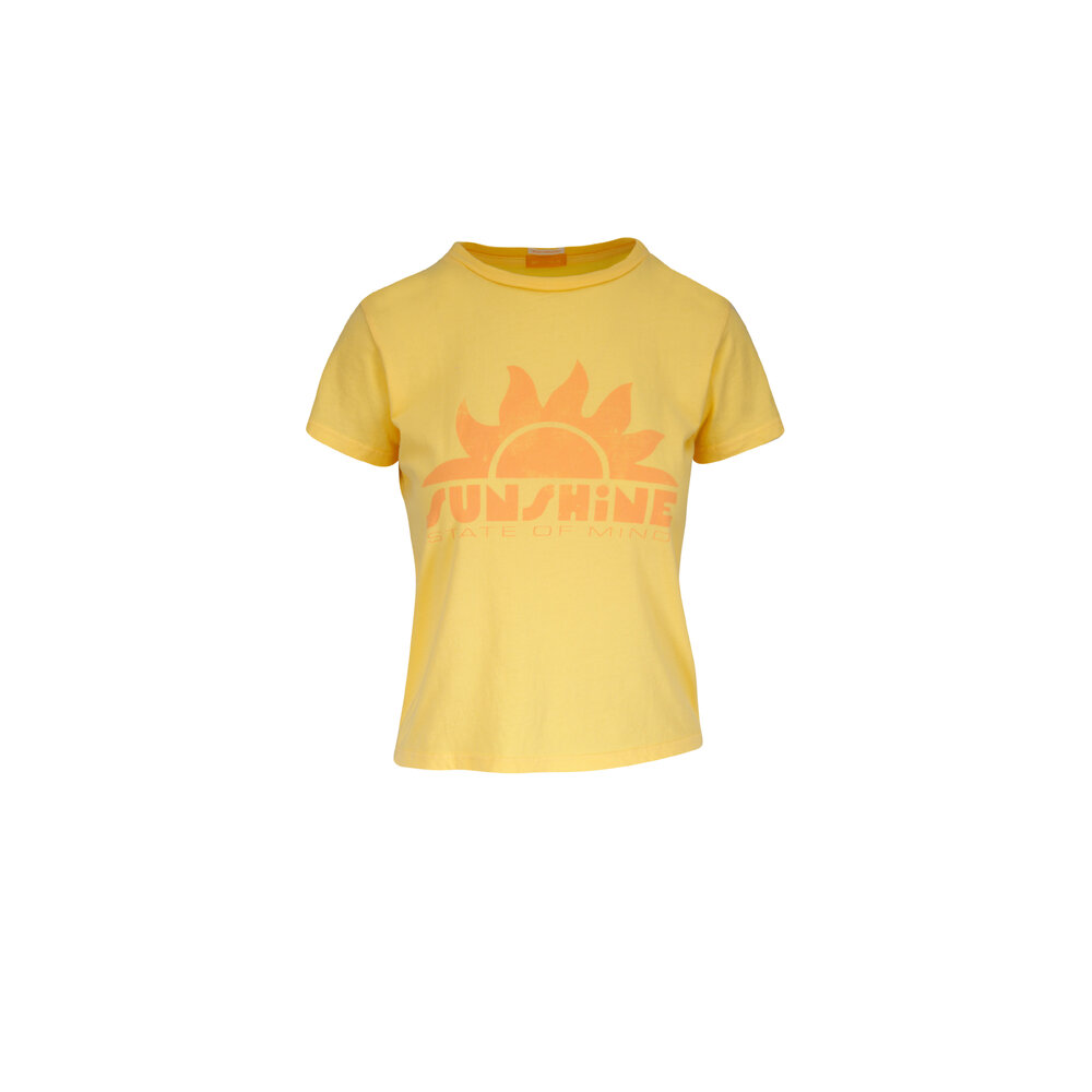売れ筋商品|||マザー Tシャツ レディース トップス THE LITTLE GOODIE GOODIE TEE - Print T-shirt - yellow Mother - The Lil Goodie Goodie Sunshine Daydream T-Shirt