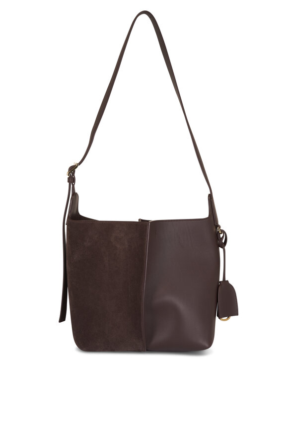 Loewe Medium Bilbao Chestnut Leather & Suede Bucket Bag - view 4