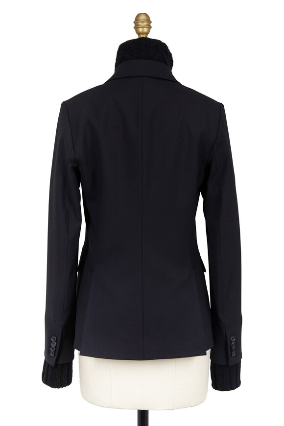 Veronica Beard - Black Wool Blazer With Upstate Dickey