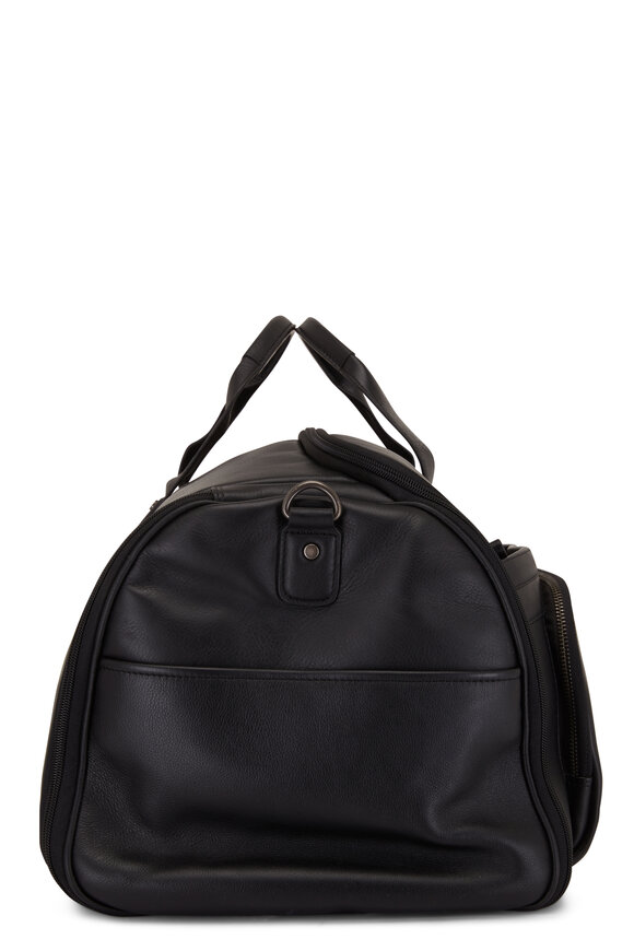 Bosca - Black Leather Garment Duffle Bag