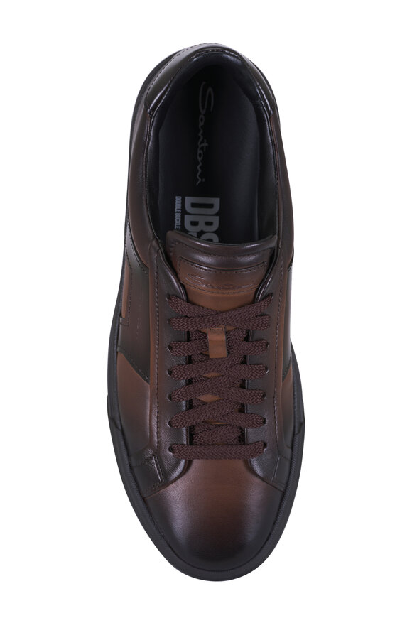 Santoni - Gont50 Dark Brown Leather Sneaker