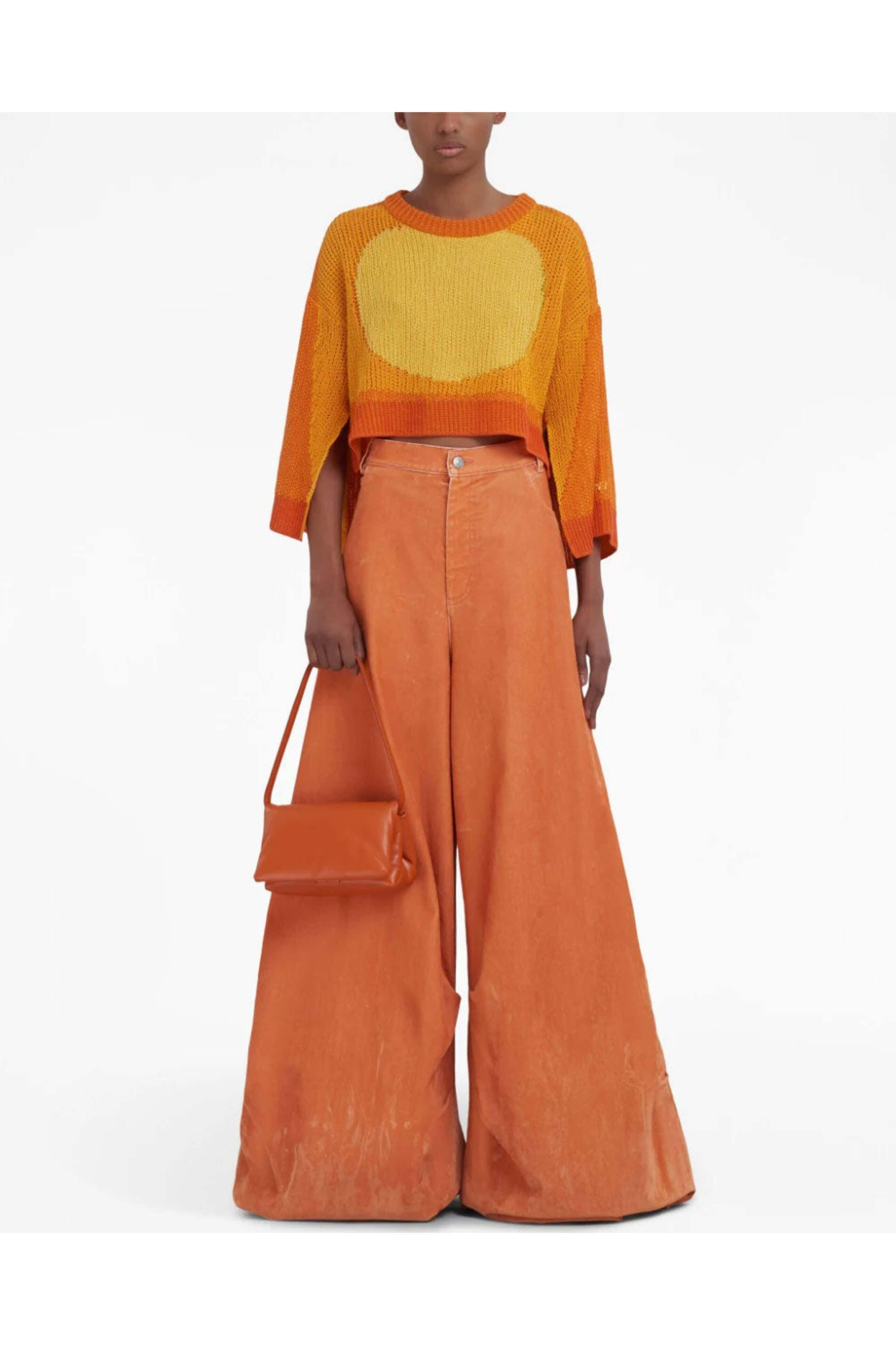 Marni - Small Prisma Leather Crossbody Bag in Sunset