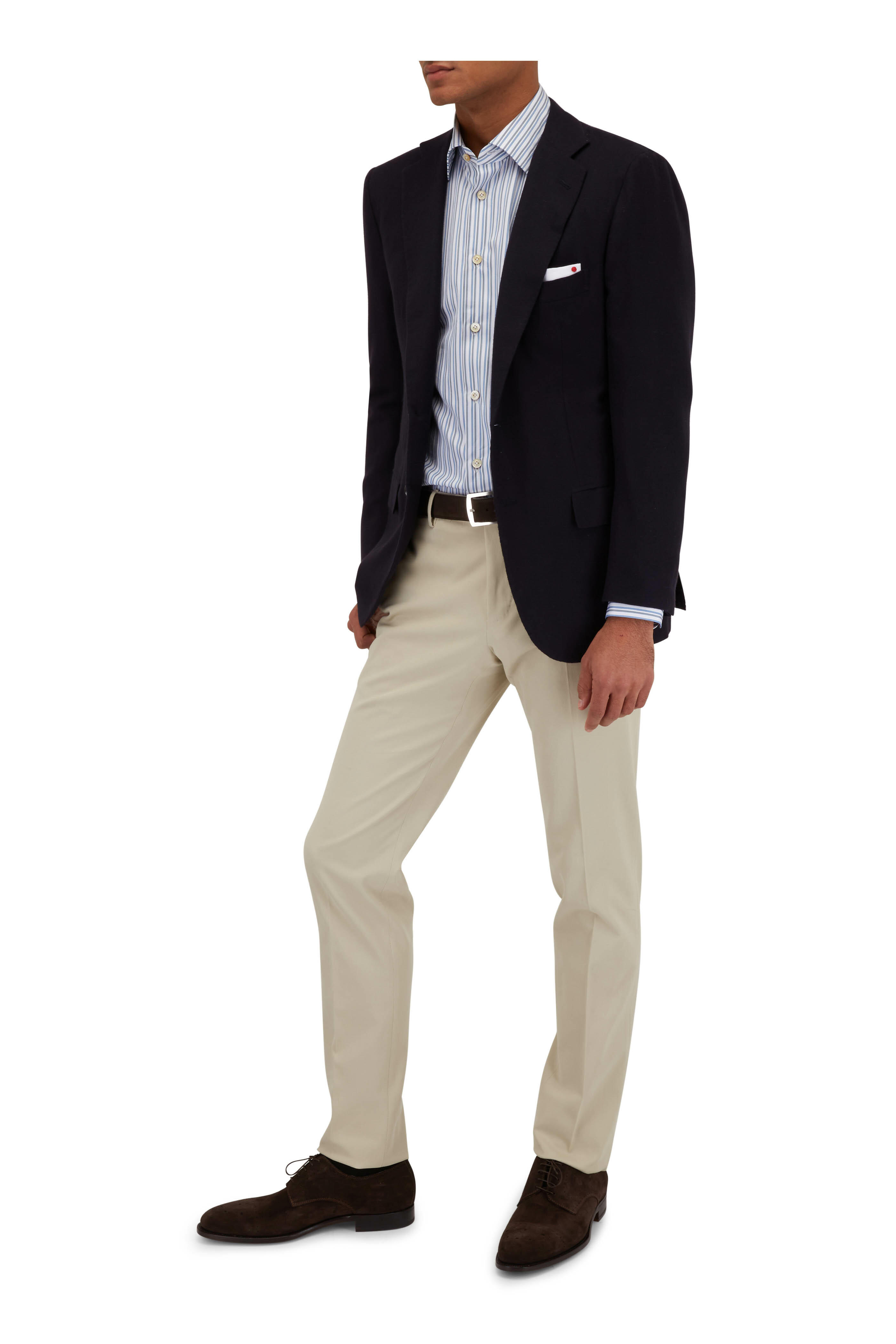 Kiton - Solid Navy Vicuna Sportcoat
