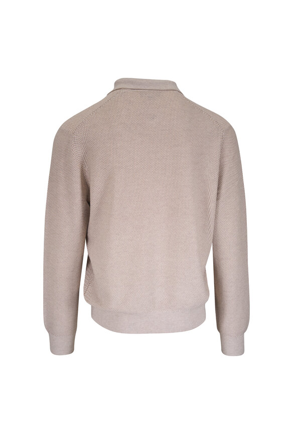 Vince Khaki Geo Jacquard Quarter Zip Pullover - view 2