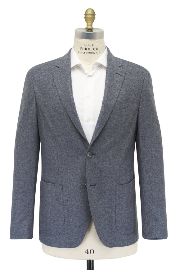 Fedeli - Gray Soft Cashmere Flannel Jacket