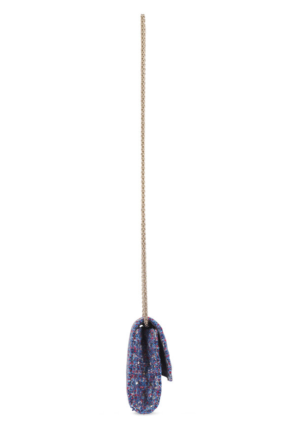Valentino Garavani Sapphire Tweed Rockstud Crossbody Bag - view 3
