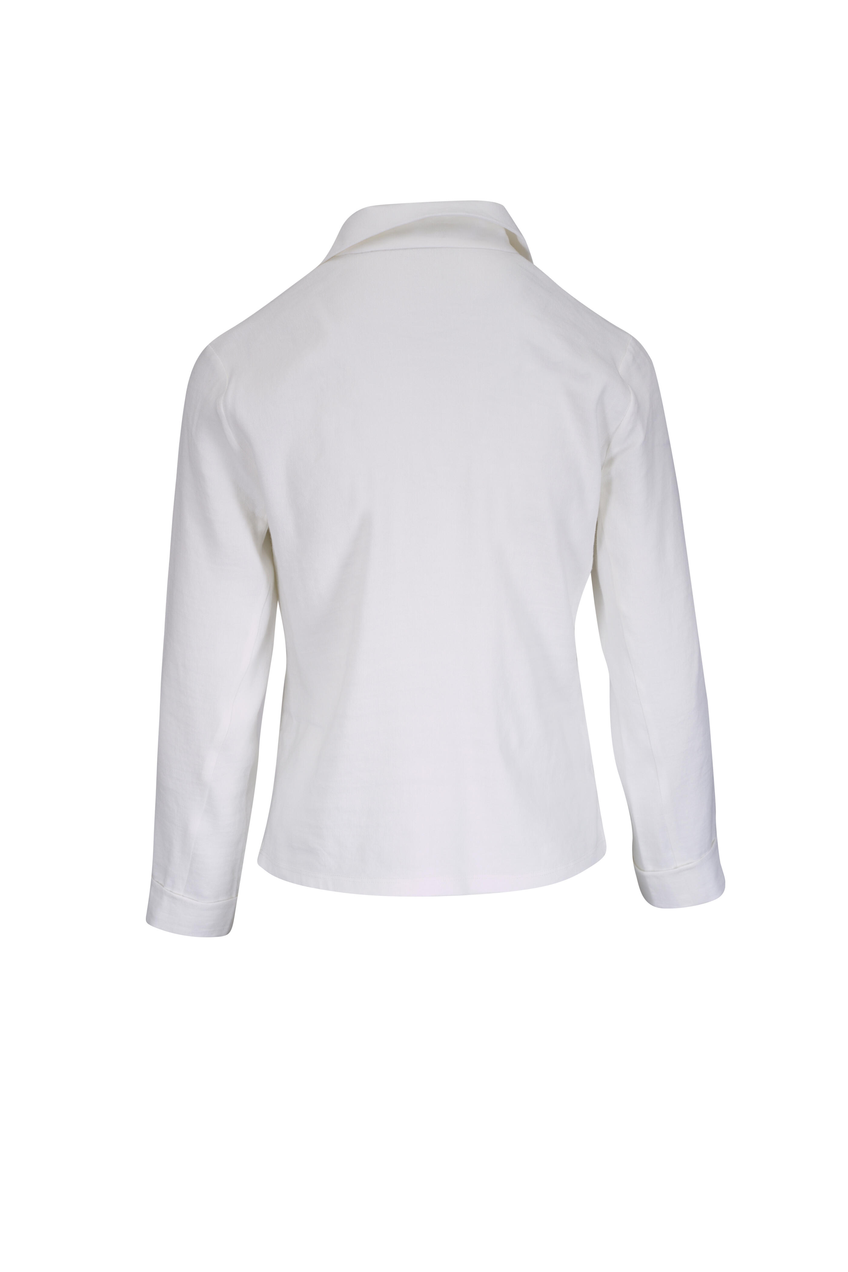 Peter Cohen - Cate White Stretch Linen V-Neck Blouse