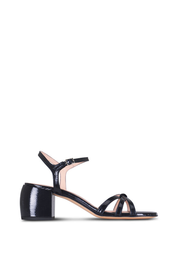 AGL Clio Navy Leather Crisscross Sandal, 60mm - view 3