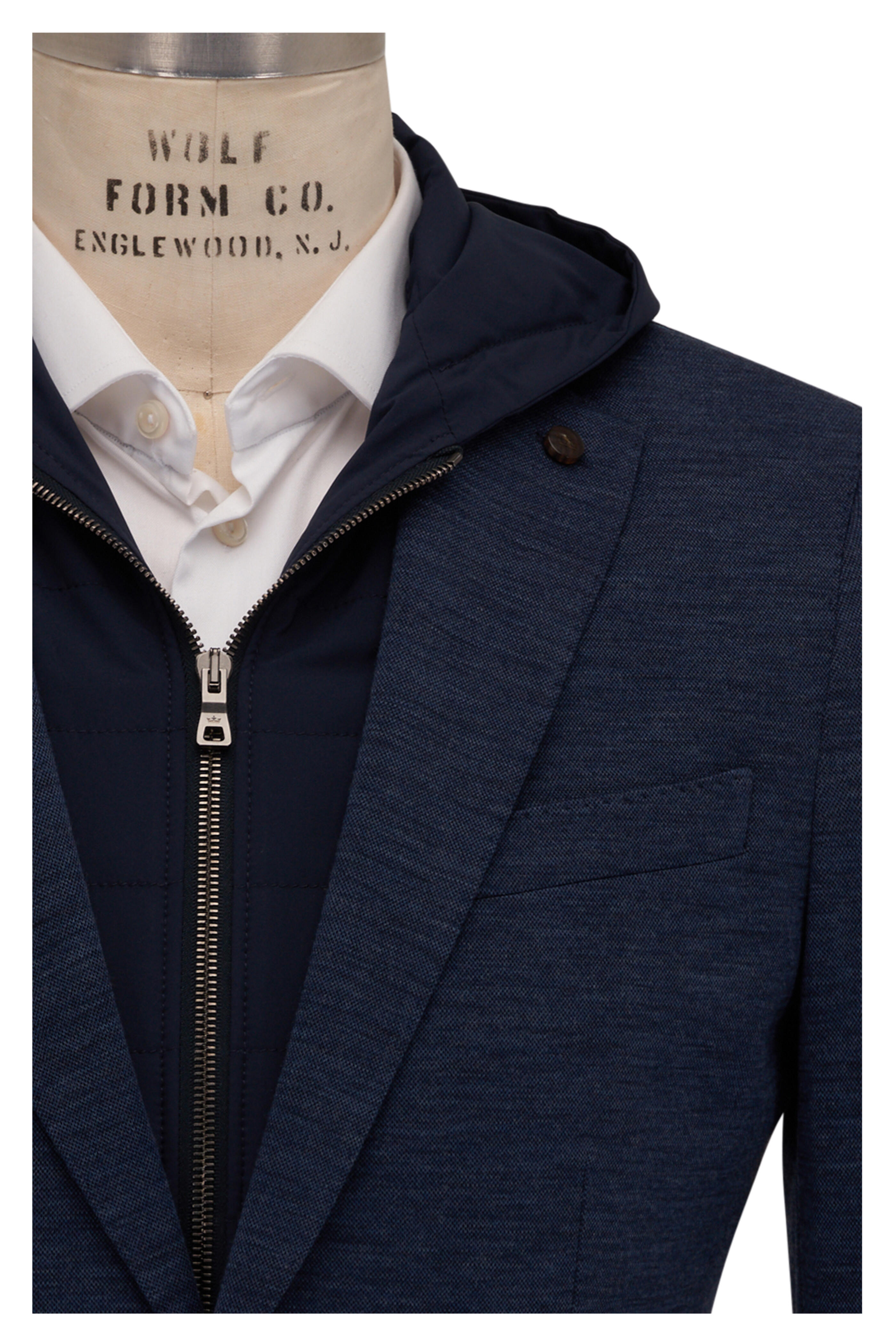 Peter Millar - Excursionist Elite Blue Hooded Soft Jacket