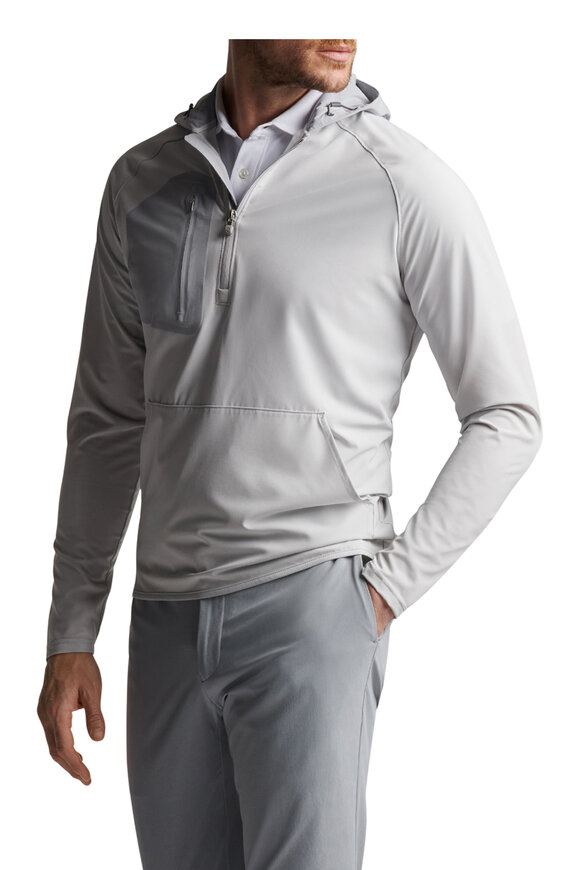 Peter Millar - Crown Flex Adapt British Gray Half-Zip Hoodie