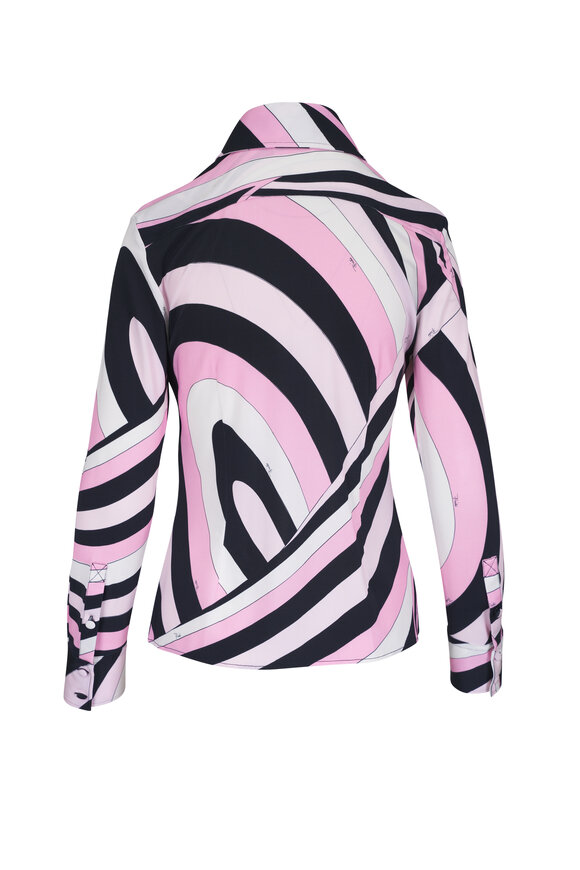 Pucci - Pink Multi Iride Print Shirt