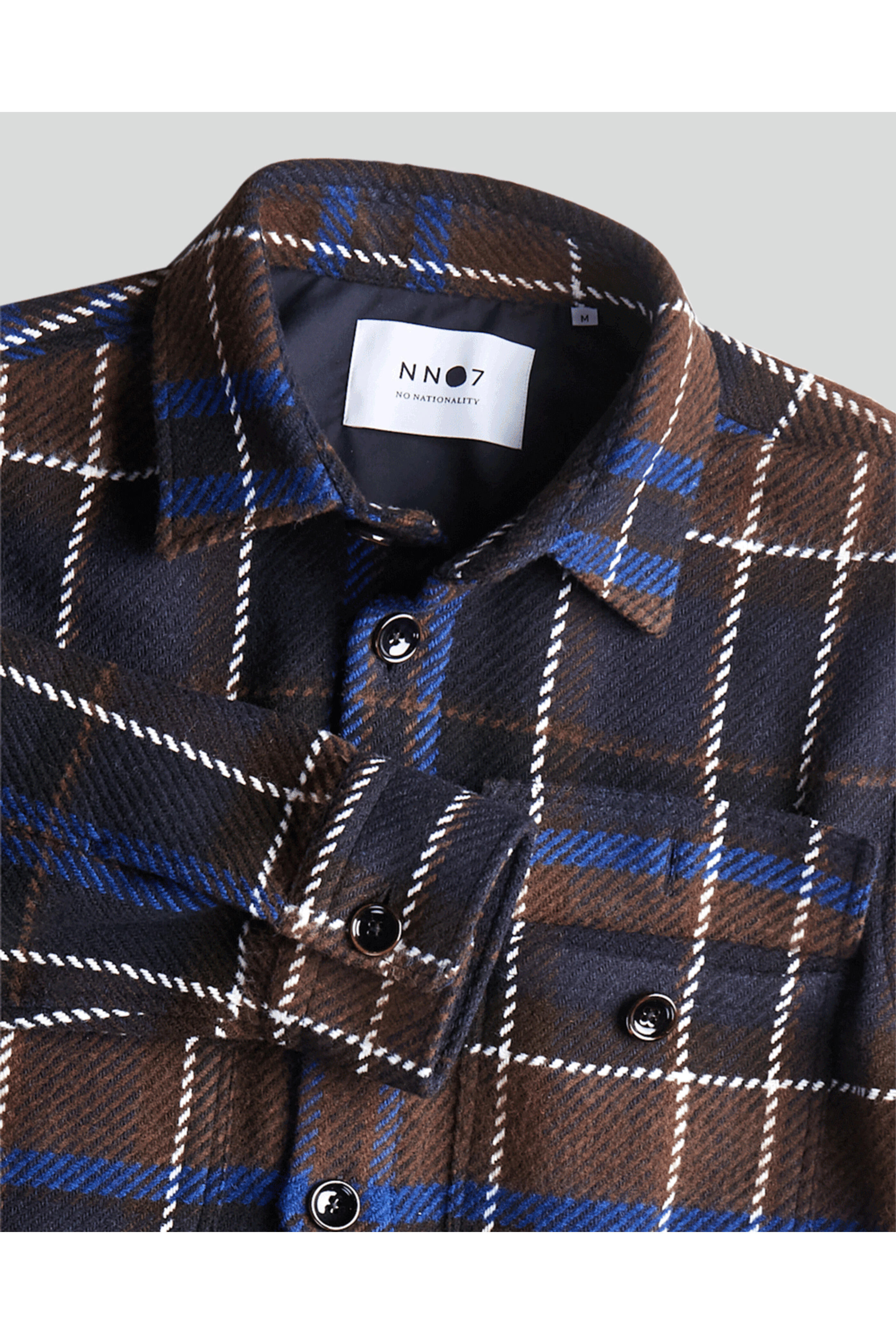 Nn07 - Brown and Navy Soren Check Overshirt