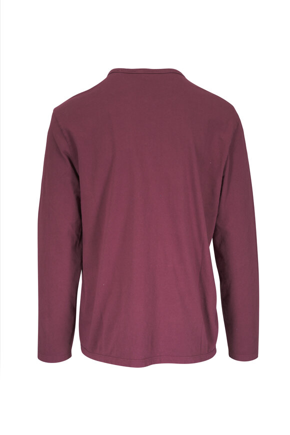 Vince - Washed Brick Red Cotton Henley