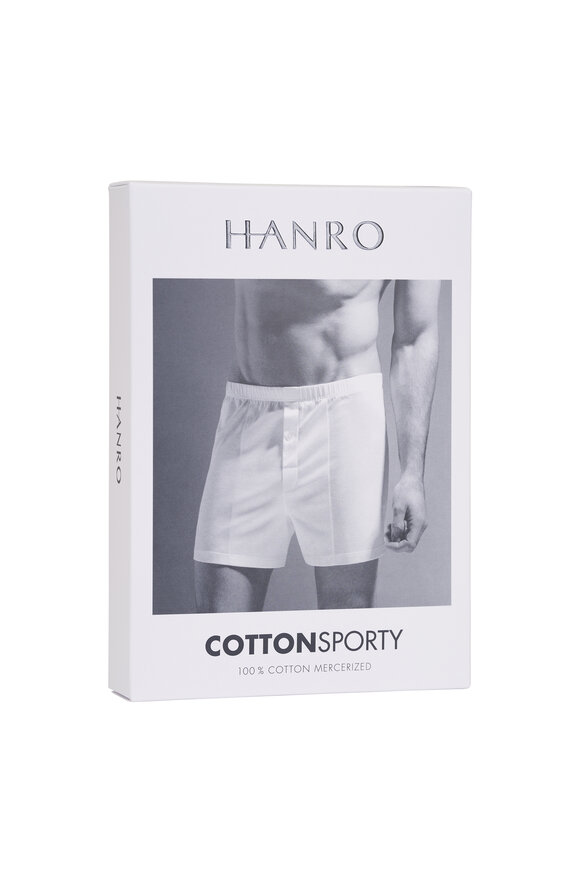 Hanro  Blue Cotton Boxer Shorts