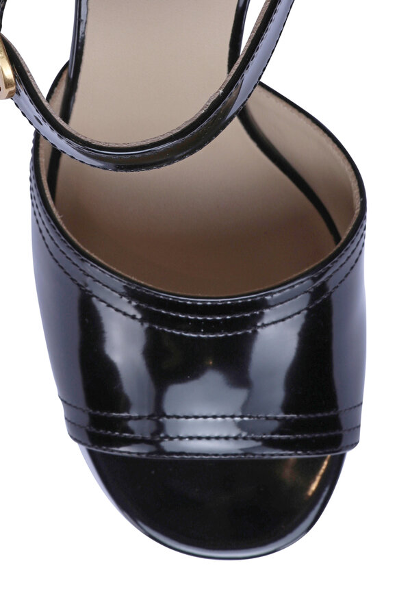 Valentino Garavani Fawcette Nero Patent Leather Platform Sandal - view 4