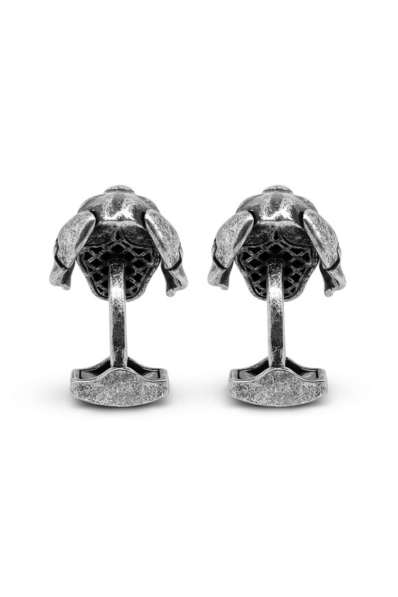 Tateossian - Labrador Dog Blue Swarovski Cufflinks