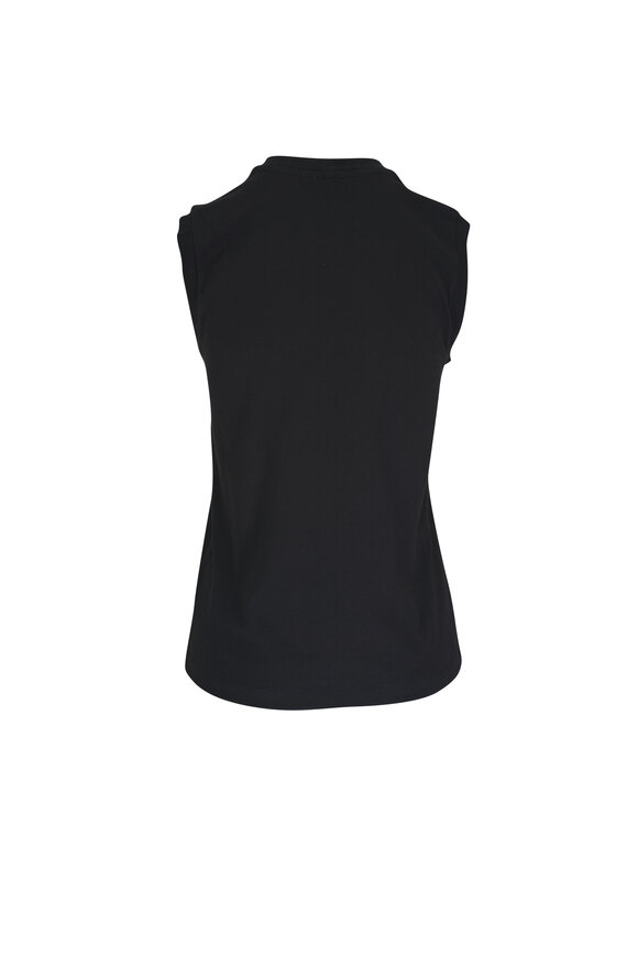 Totême - Black Relaxed Sleeveless T-Shirt 