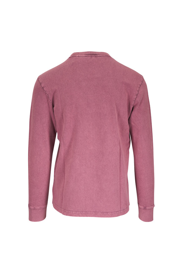 Faherty Brand Sunset Red Recycled Terry Long Sleeve T-Shirt - view 4