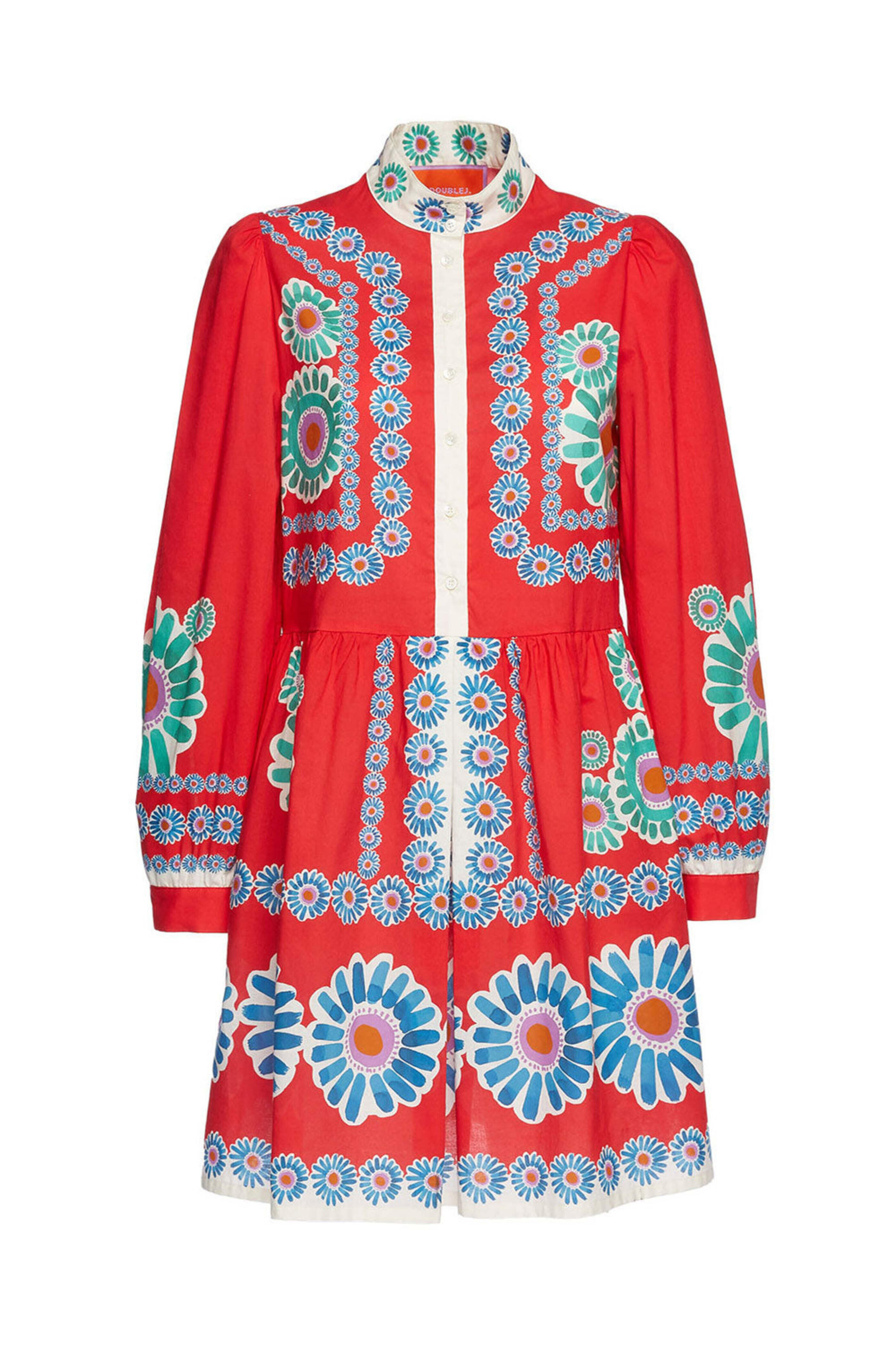 strapless open back dress Madeline Long Sleeve Dress-Sunset Orange Giant Daisy
